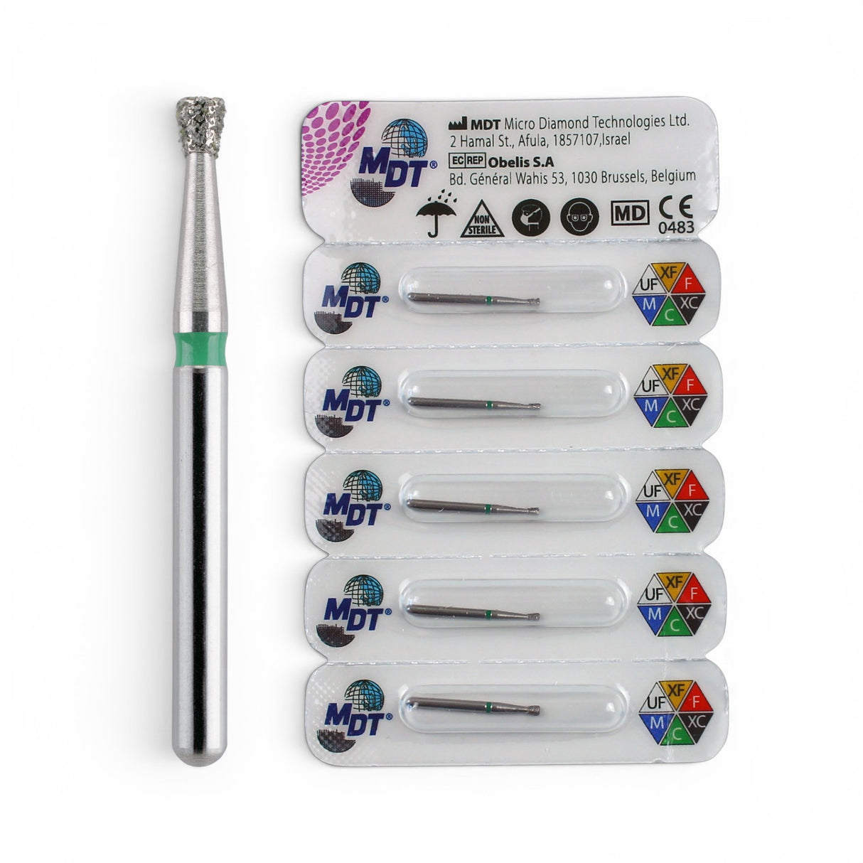 MDT FG Diamond Bur - Inverted Cone 805 Dental Bur, 5pcs