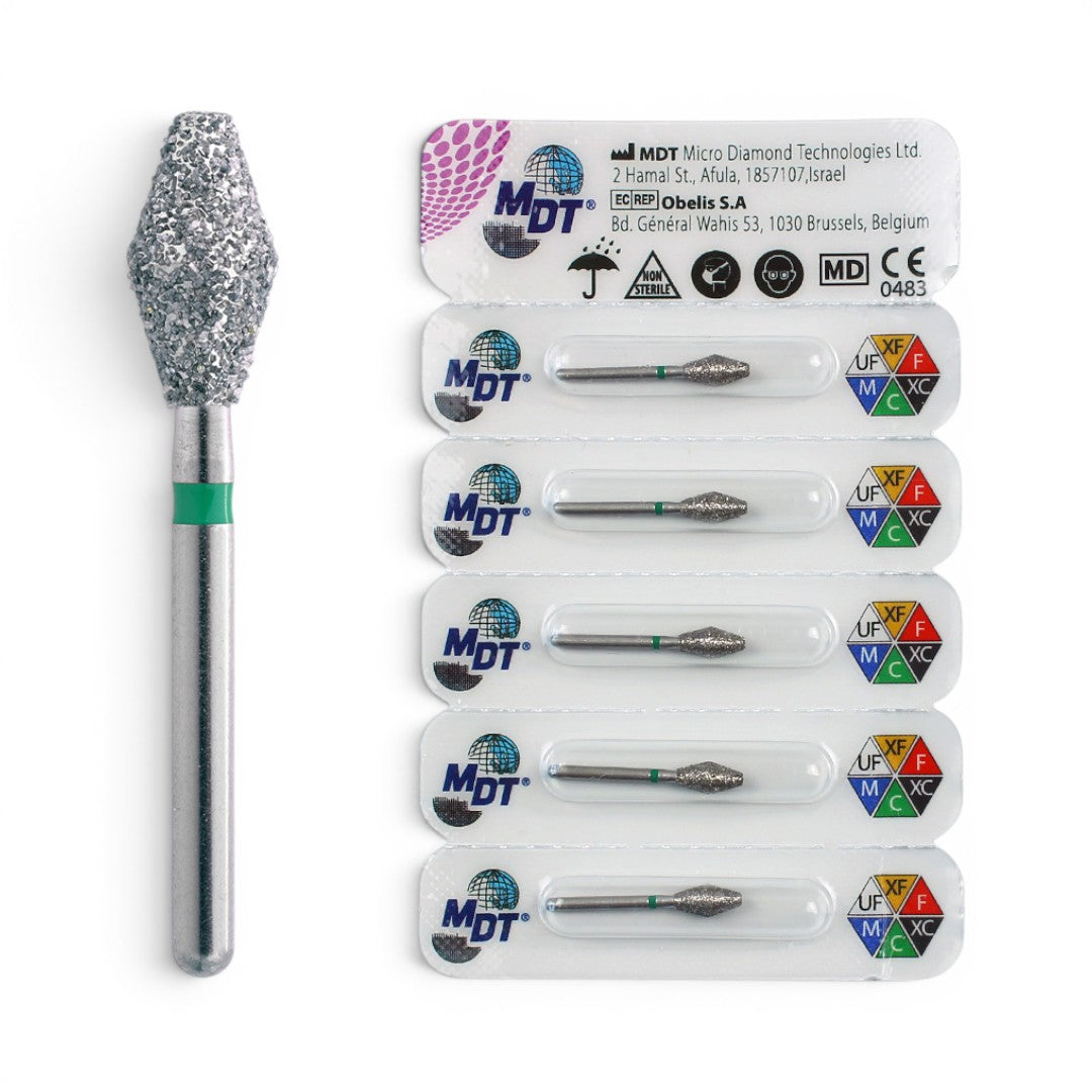MDT FG Diamond Bur - Barrel 811 Dental Bur, 5pcs