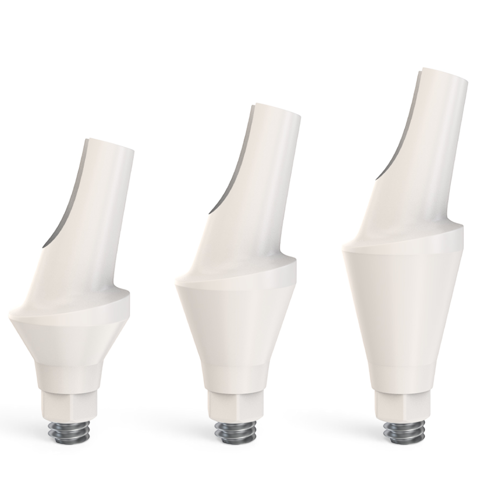 Angulated 15° Peek Temporary Anatomic Abutment Ø5.0mm for DSI® Conical Connection Hex Narrow Platform
