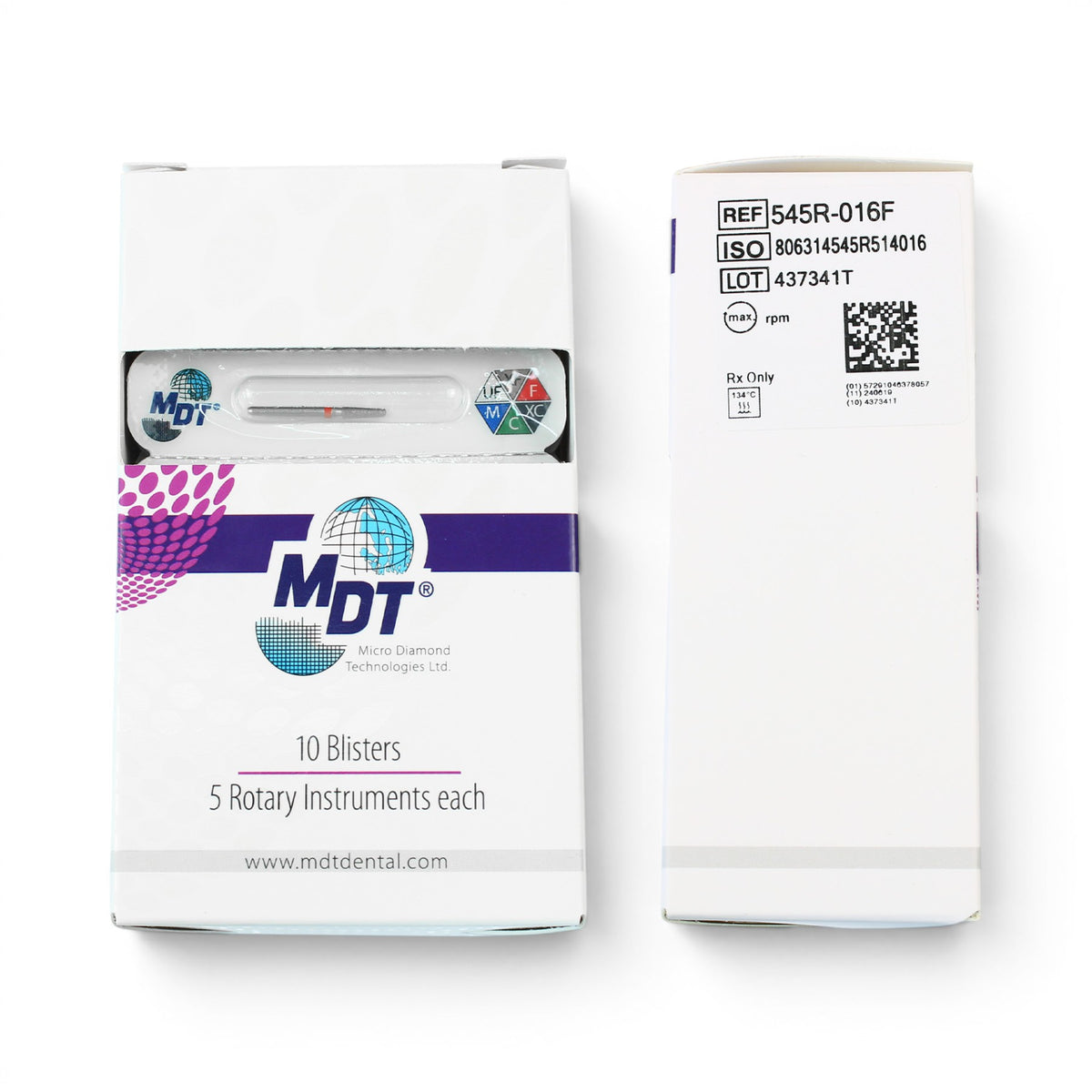 MDT FG Diamond Bur - Round Edge Taper 846KR Dental Bur 6.0mm, 5pcs