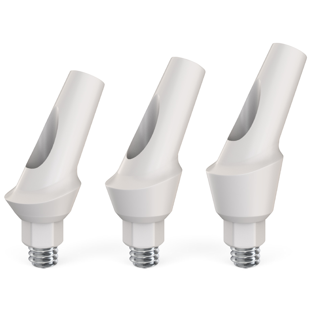 Angulated 25° Peek Temporary Anatomic Abutment Ø5.2mm for AB Dent® Internal Hex Standard Platform