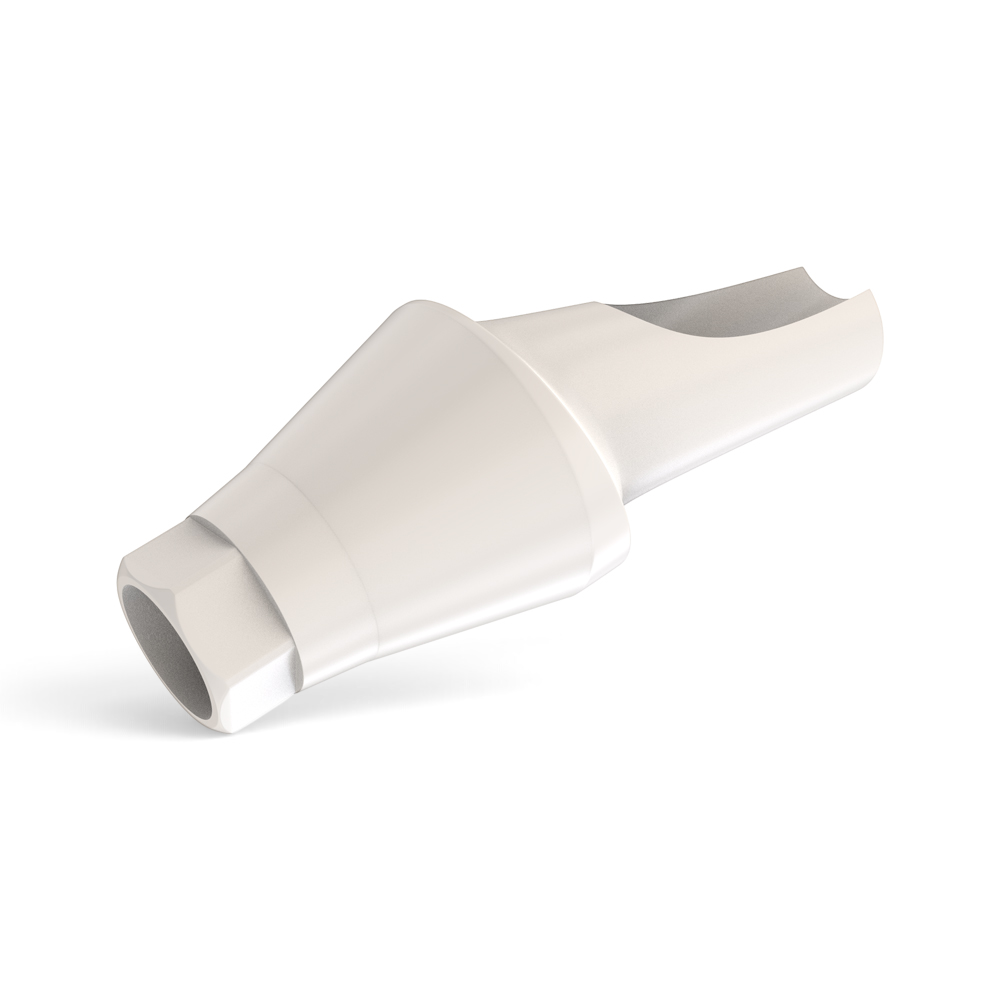 Angulated 15° Peek Temporary Anatomic Abutment - Regular Platform Conical Connection
