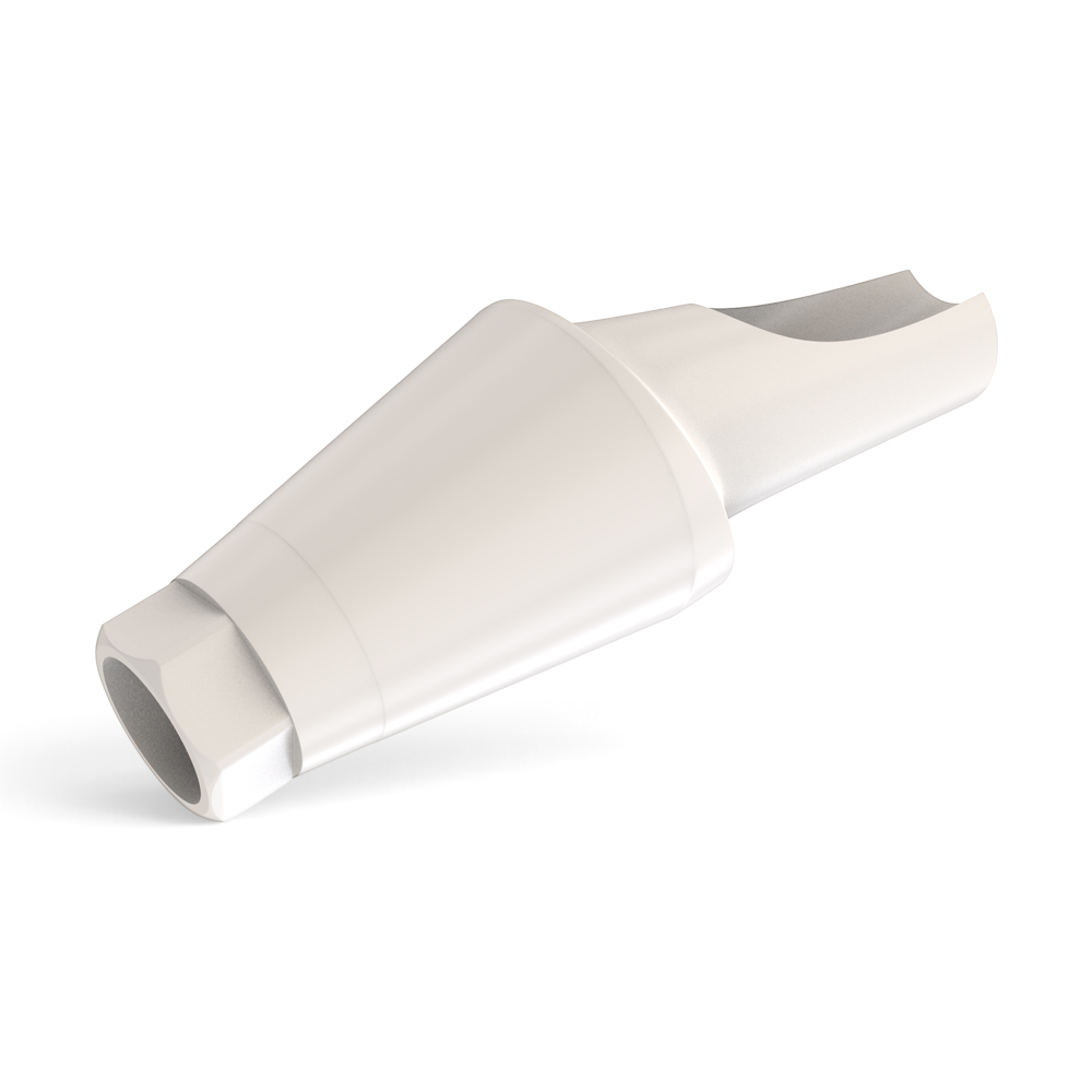 Angulated 15° Peek Temporary Anatomic Abutment - Regular Platform Conical Connection