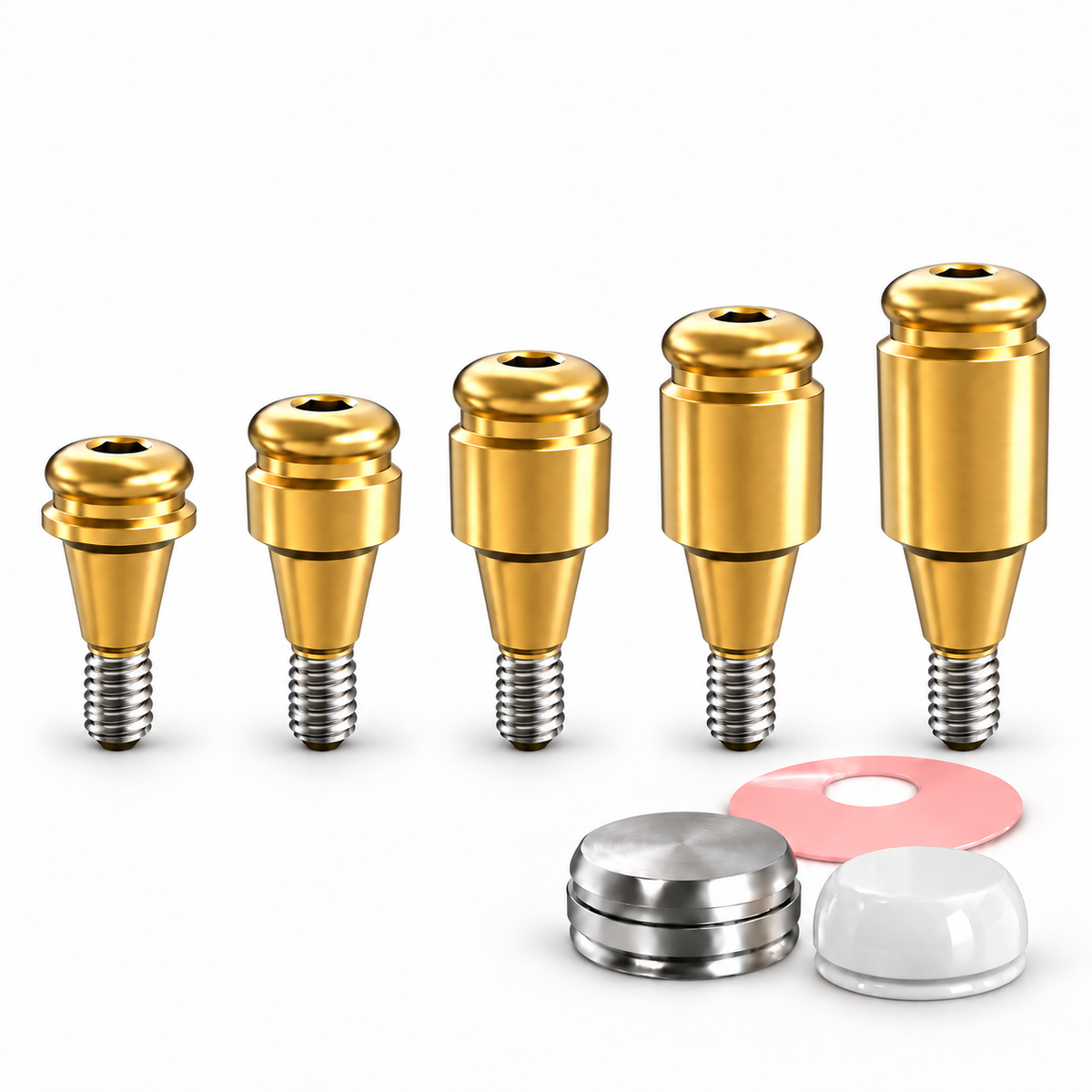 Straight Click Attachment Set – Narrow Platform Conical Connection