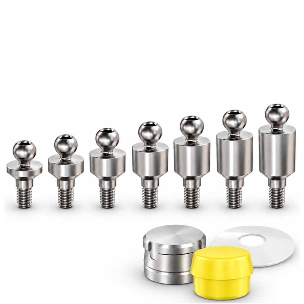 Straight Ball Attachment Set Ø4.2mm for AB Dent® Internal Hex Standard Platform