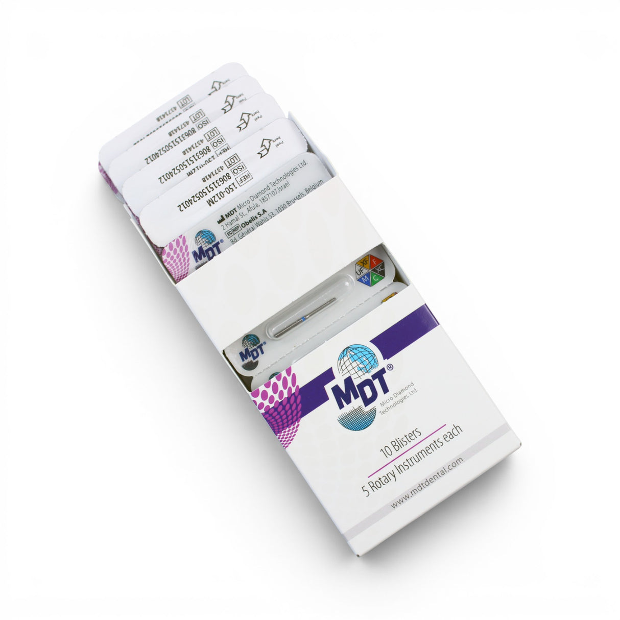 MDT FG Diamond Bur - Short End Cutting Cylinder 839 Dental Bur, 5pcs