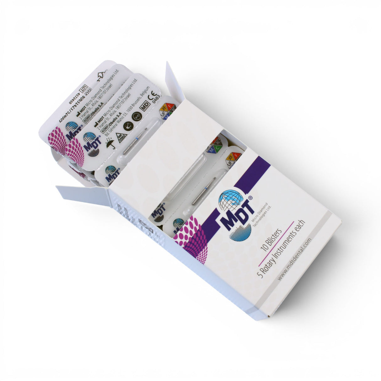 MDT FG Diamond Bur - Pear 830R Dental Bur, 5pcs
