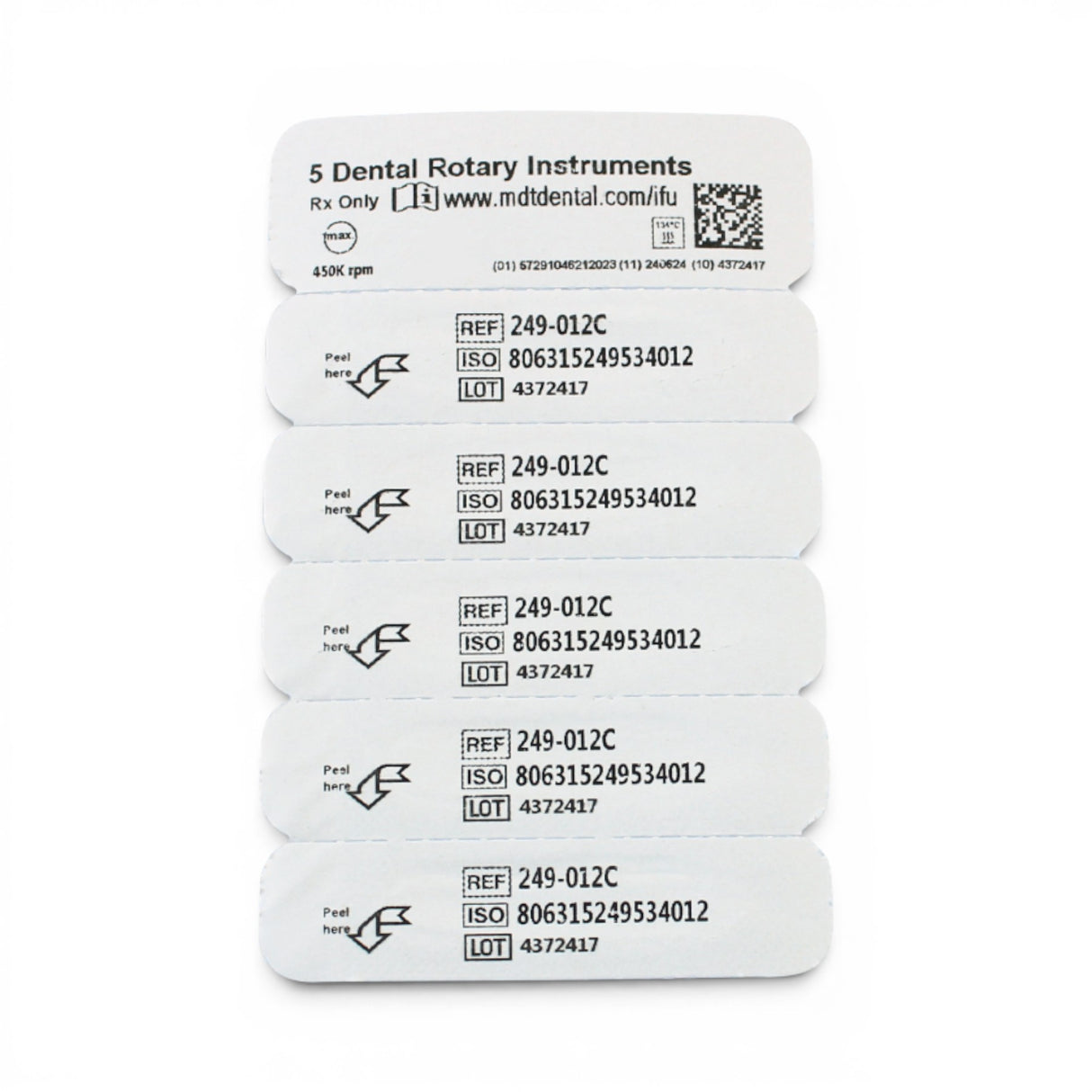 MDT FG Diamond Bur - Flame 862 Dental Bur, 5pcs