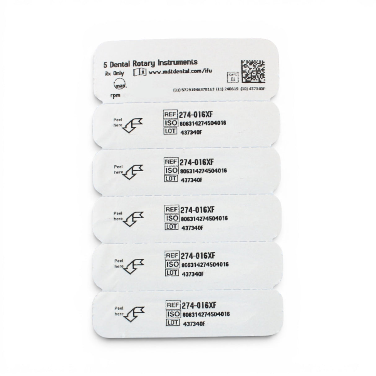 MDT FG Diamond Bur - Grenade Short Flame 390 Dental Bur, 5pcs