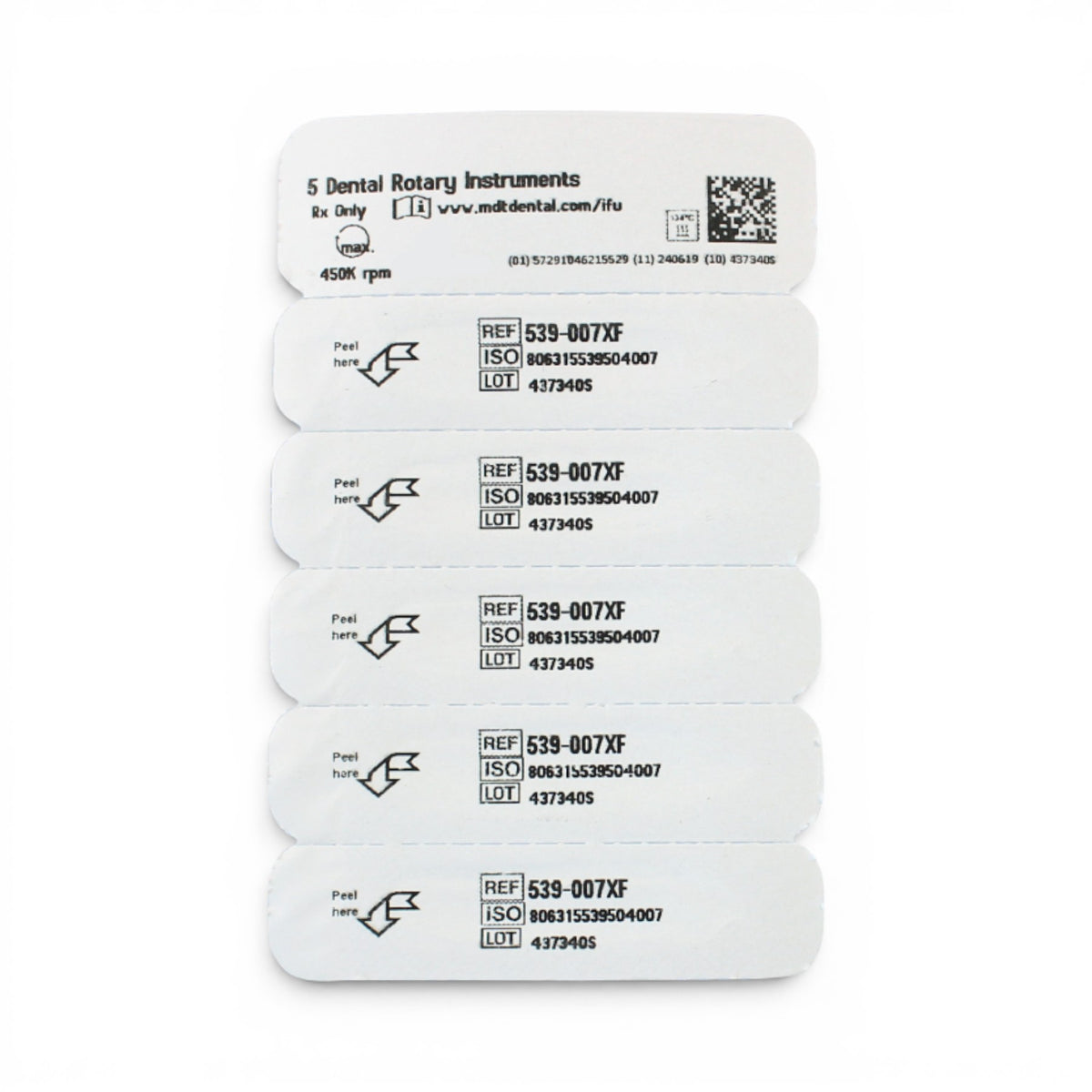 MDT FG Diamond Bur -Short Flame Needle Head 883 Dental Bur, 5pcs