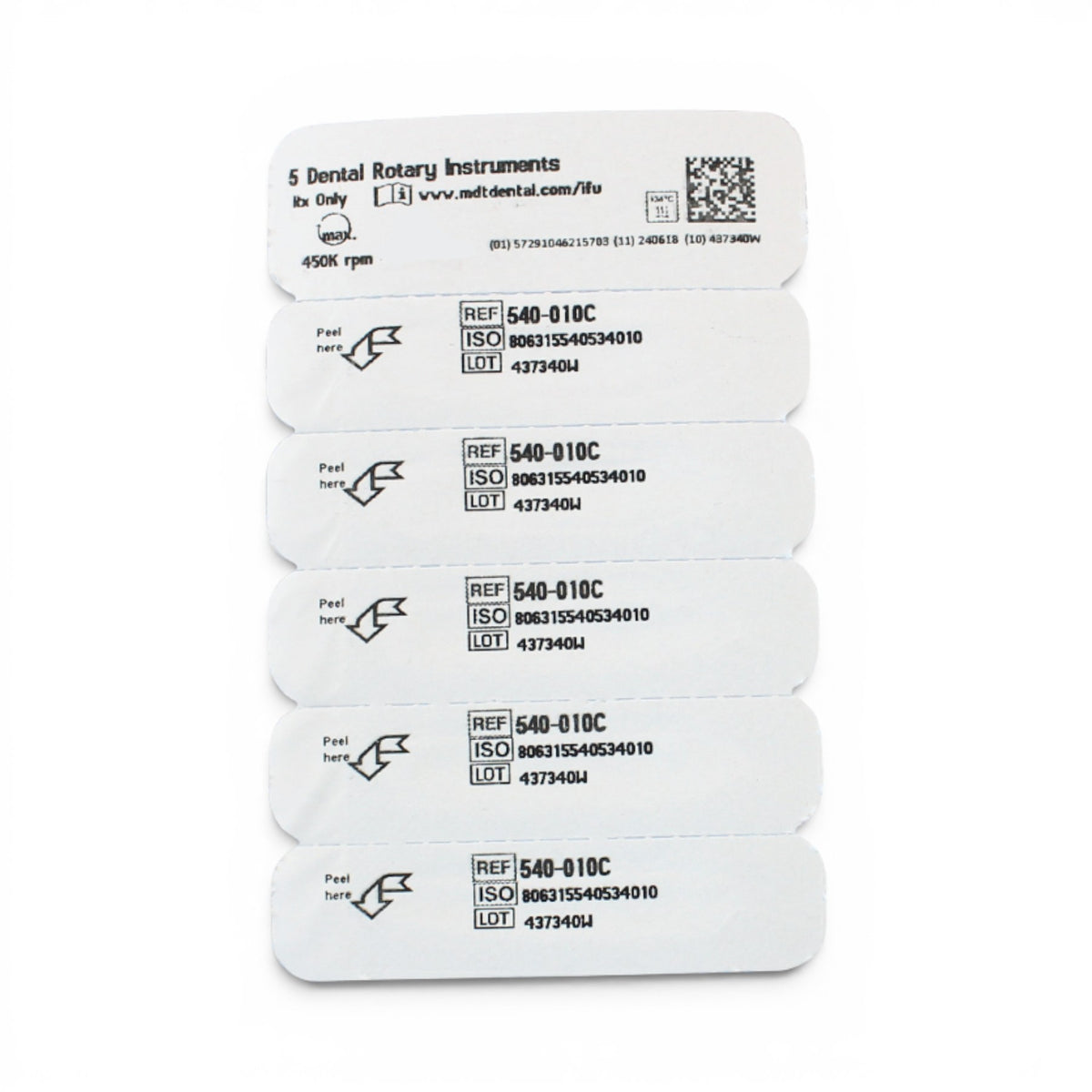 MDT FG Diamond Bur -Short Flame Needle Head 889 Dental Bur, 5pcs