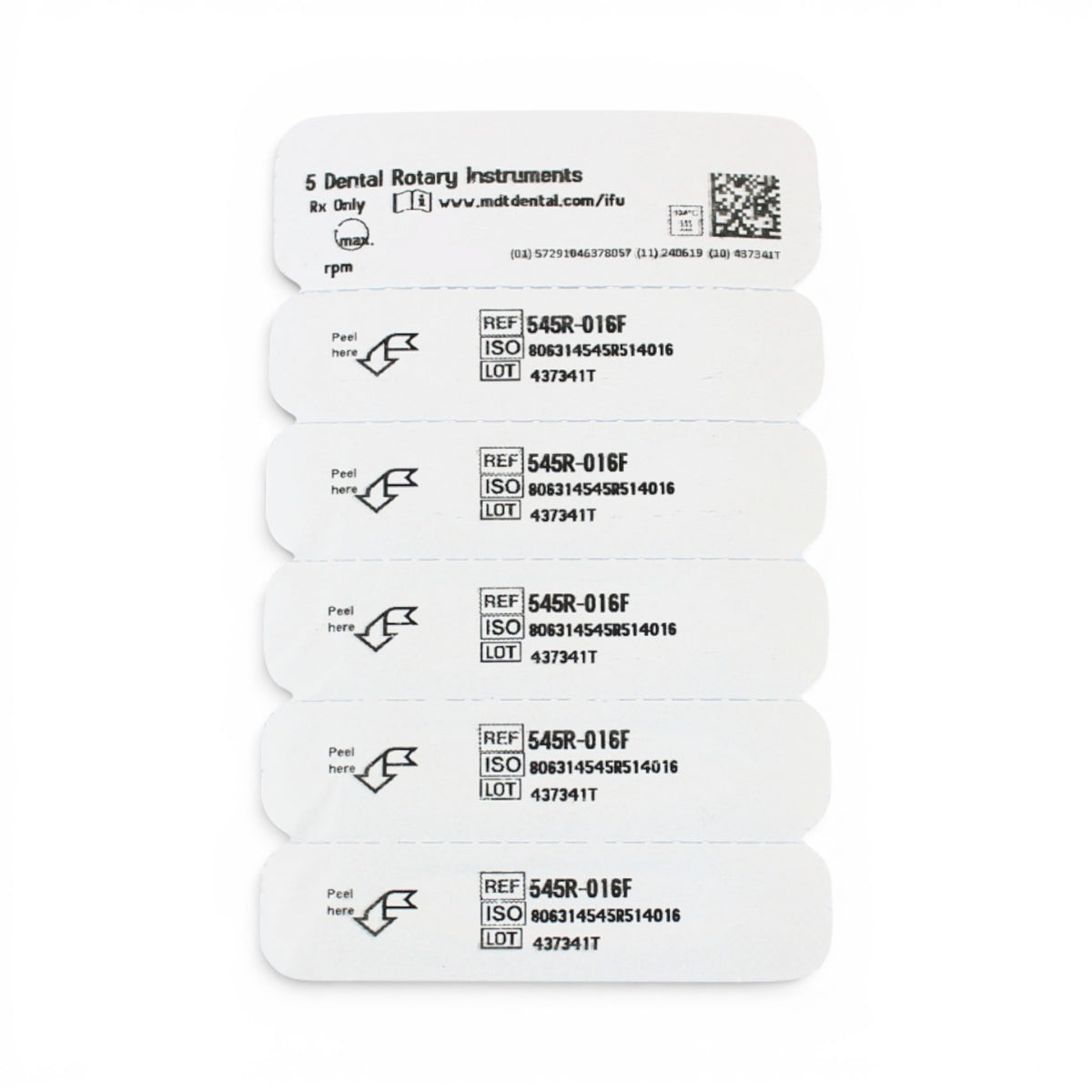 MDT FG Diamond Bur - Round Edge Taper 846KR Dental Bur 6.0mm, 5pcs