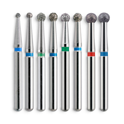 MDT FG Diamond Bur - Round 801 Dental Bur, 5pcs