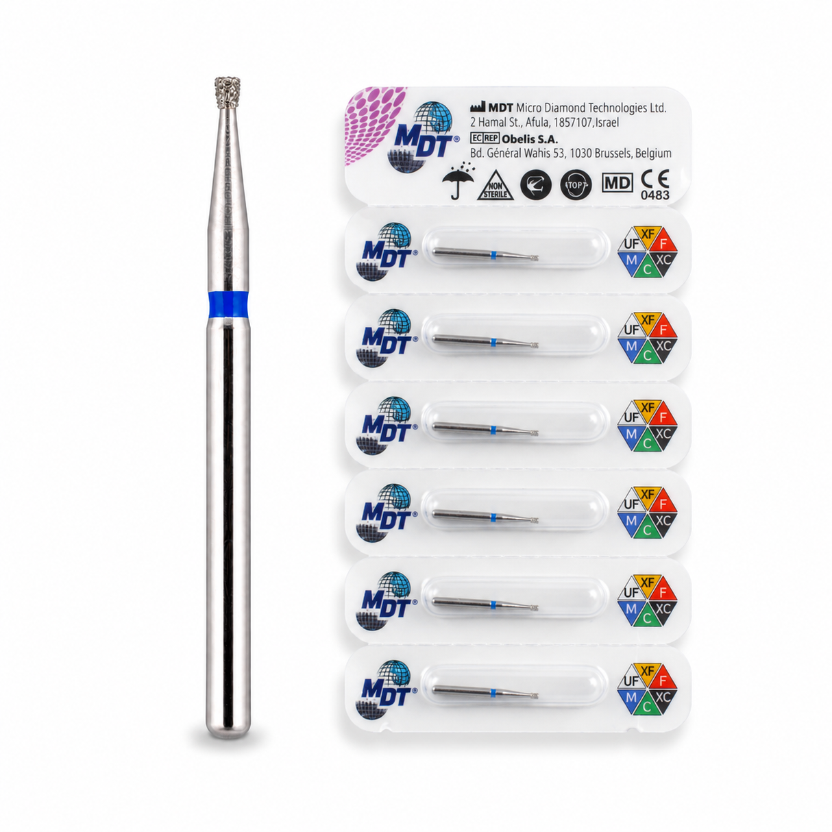 MDT FG Diamond Bur - Inverted Cone 805 Dental Bur, 5pcs