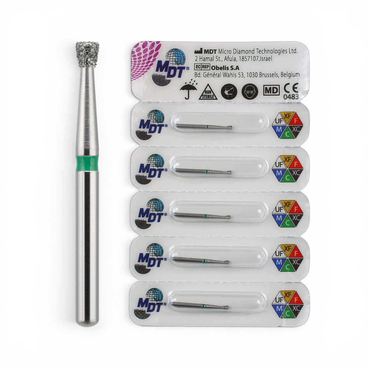 MDT FG Diamond Bur - Inverted Cone 805 Dental Bur, 5pcs