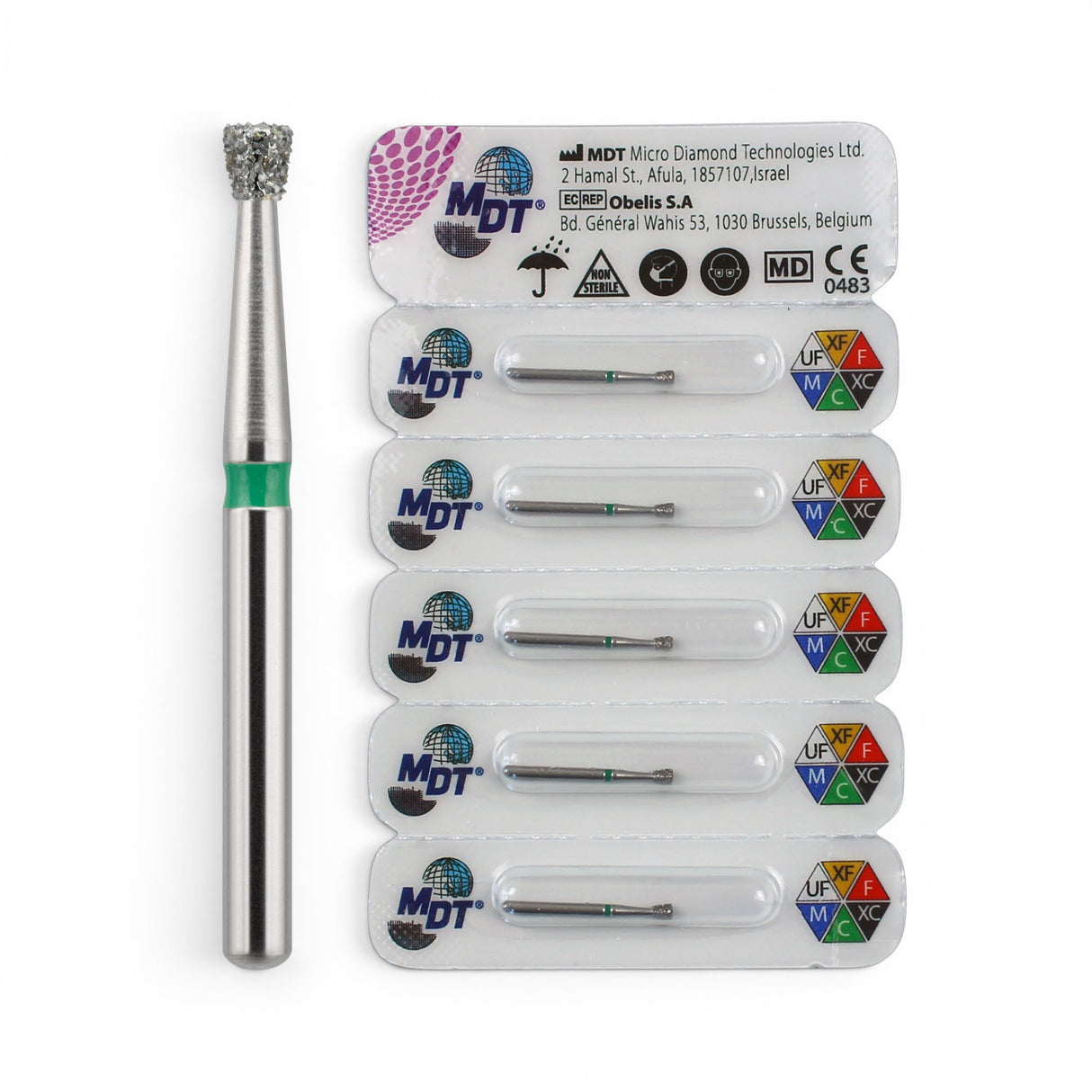 MDT FG Diamond Bur - Inverted Cone 805 Dental Bur, 5pcs