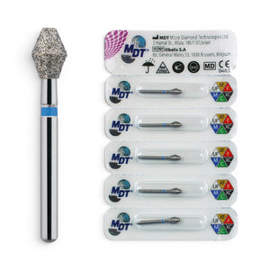 MDT FG Diamond Bur - Barrel 811S Dental Bur, 5pcs