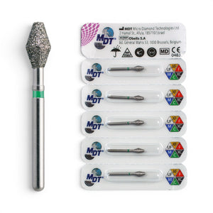 MDT FG Diamond Bur - Barrel 811 Dental Bur, 5pcs