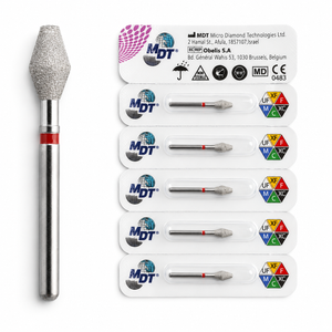 MDT FG Diamond Bur - Barrel 811 Dental Bur, 5pcs