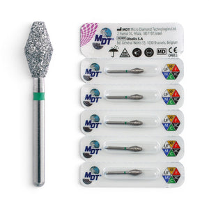 MDT FG Diamond Bur - Barrel 811 Dental Bur, 5pcs
