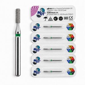 MDT FG Diamond Bur - Flat End Cylinder 835 Dental Bur, 5pcs