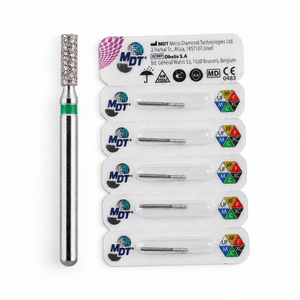 MDT FG Diamond Bur - Flat End Cylinder 835 Dental Bur, 5pcs