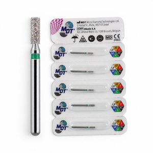 MDT FG Diamond Bur - Flat End Cylinder 835 Dental Bur, 5pcs