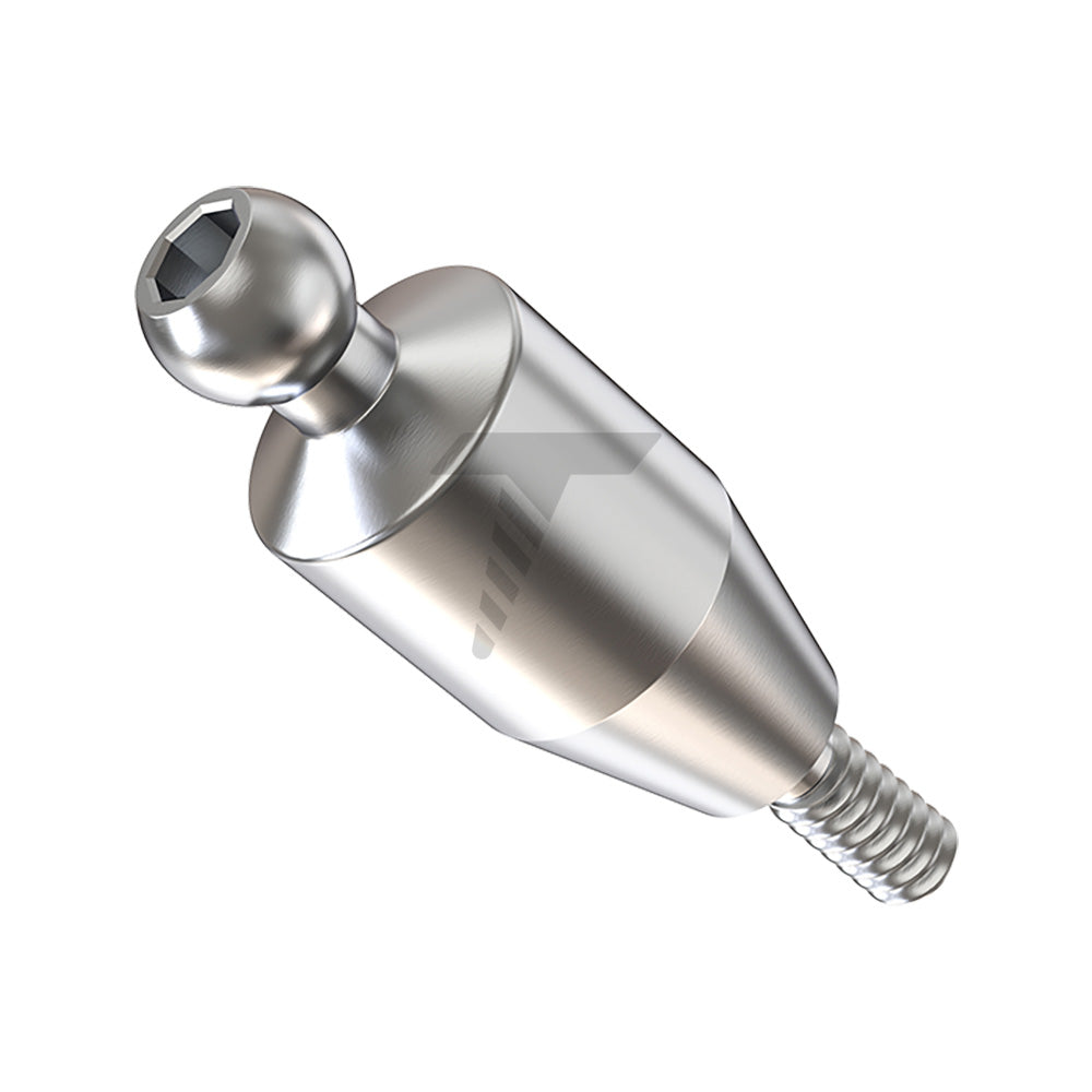 Straight Ball Attachment – Narrow Platform Conical Connection