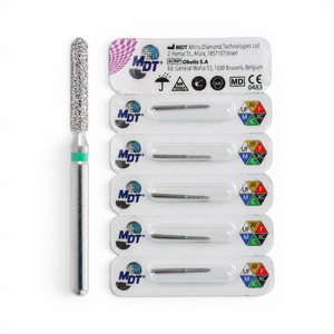 MDT FG Diamond Bur - Beveled Cylinder 885 Dental Bur, 5pcs