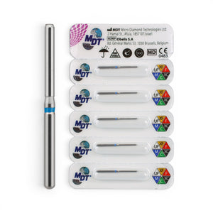 MDT FG Diamond Bur - Short End Cutting Cylinder 839 Dental Bur, 5pcs