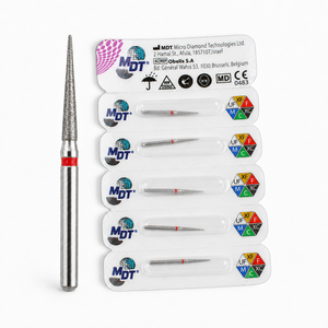 MDT FG Diamond Bur - Pointed Cone 858 Dental Bur, 5pcs