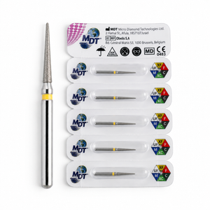 MDT FG Diamond Bur - Pointed Cone 858 Dental Bur, 5pcs