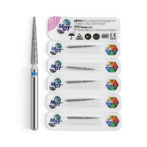 MDT FG Diamond Bur - Pointed Cone 859 Dental Bur, 5pcs