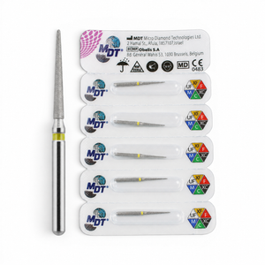MDT FG Diamond Bur - Pointed Cone 859 Dental Bur, 5pcs