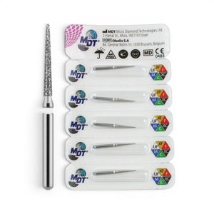 MDT FG Diamond Bur - Pointed Cone 859 Dental Bur, 5pcs