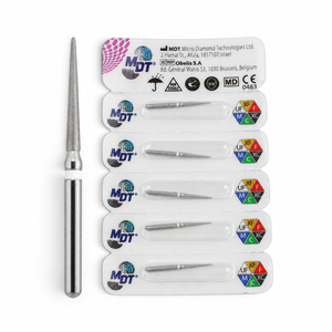MDT FG Diamond Bur - Pointed Cone 859 Dental Bur, 5pcs