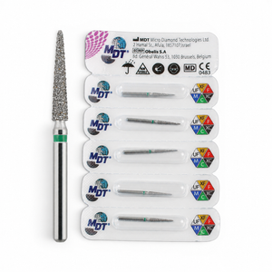 MDT FG Diamond Bur - Pointed Cone 859 Dental Bur, 5pcs