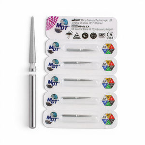 MDT FG Diamond Bur - Pointed Cone 859 Dental Bur, 5pcs