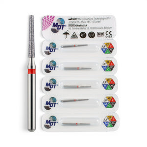 MDT FG Diamond Bur - Flat End Taper 847 Dental Bur, 5pcs