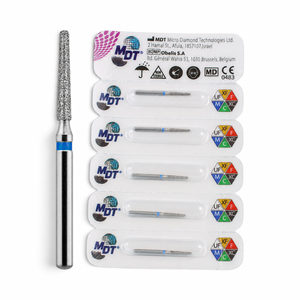 MDT FG Diamond Bur - Flat End Taper 847 Dental Bur, 5pcs