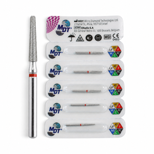 MDT FG Diamond Bur - Flat End Taper 847 Dental Bur, 5pcs