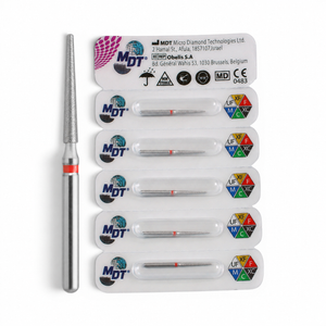 MDT FG Diamond Bur - Flat End Taper 848 Dental Bur, 5pcs