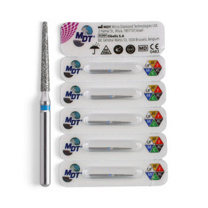 MDT FG Diamond Bur - Flat End Taper 848 Dental Bur, 5pcs