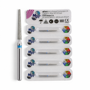MDT FG Diamond Bur - Flat End Taper 848 Dental Bur, 5pcs
