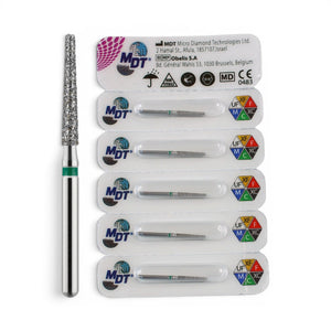MDT FG Diamond Bur - Flat End Taper 848 Dental Bur, 5pcs