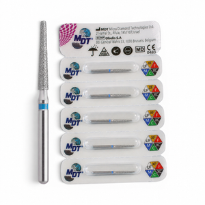 MDT FG Diamond Bur - Flat End Taper 848 Dental Bur, 5pcs