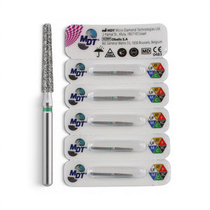 MDT FG Diamond Bur - Flat End Taper 848 Dental Bur, 5pcs
