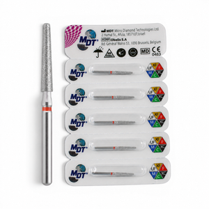 MDT FG Diamond Bur - Flat End Taper 848 Dental Bur, 5pcs