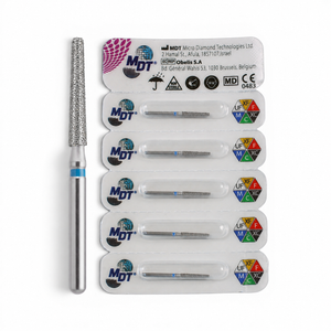 MDT FG Diamond Bur - Flat End Taper 848 Dental Bur, 5pcs