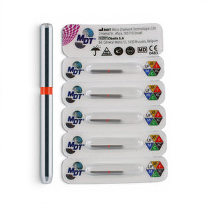 MDT FG Diamond Bur - Flat End Cutting 839R Dental Bur, 5pcs